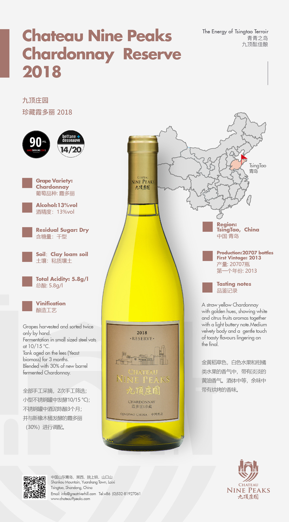 Chateau Nine Peaks' Reserve Chardonnay