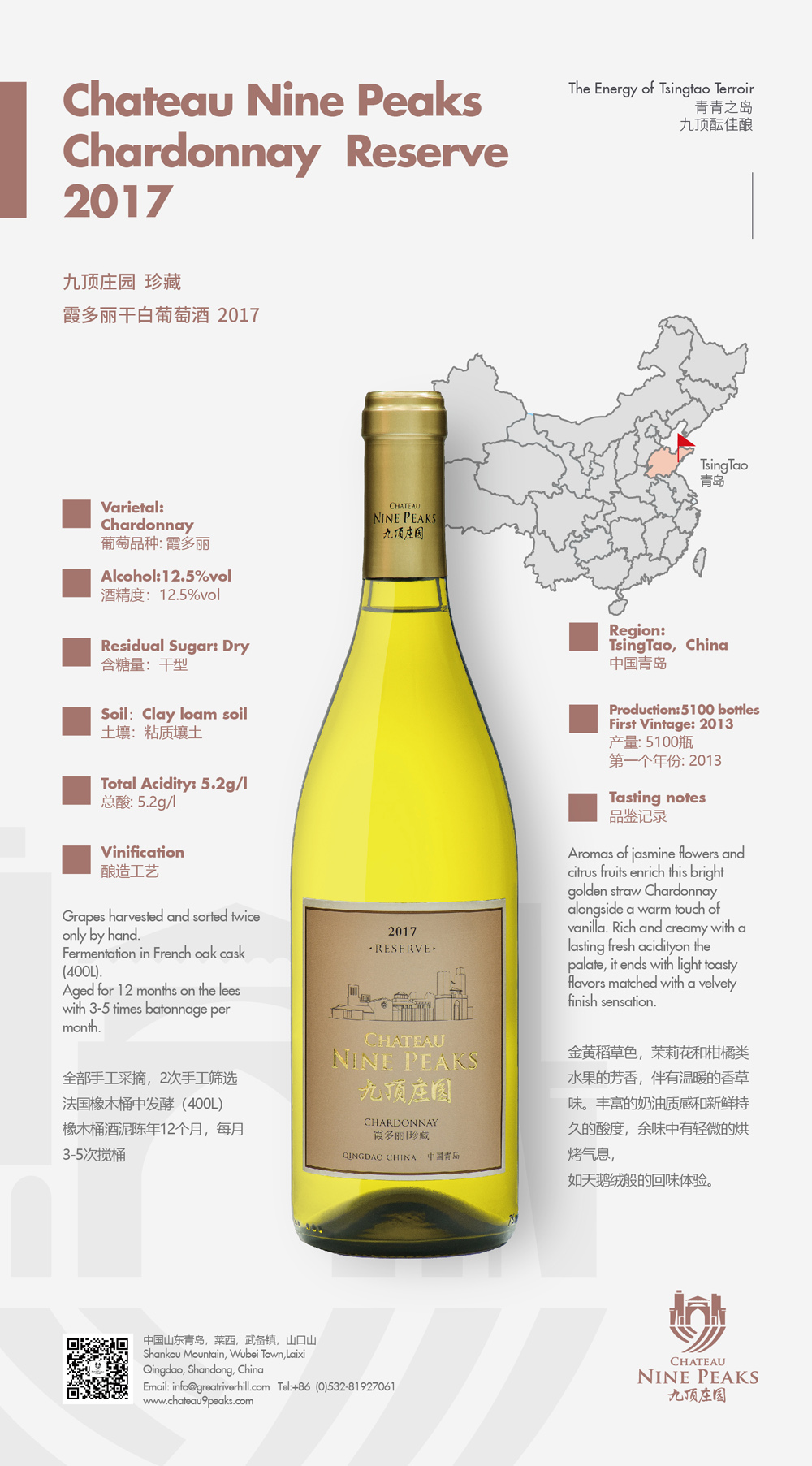 Chateau Nine Peaks' Reserve Chardonnay