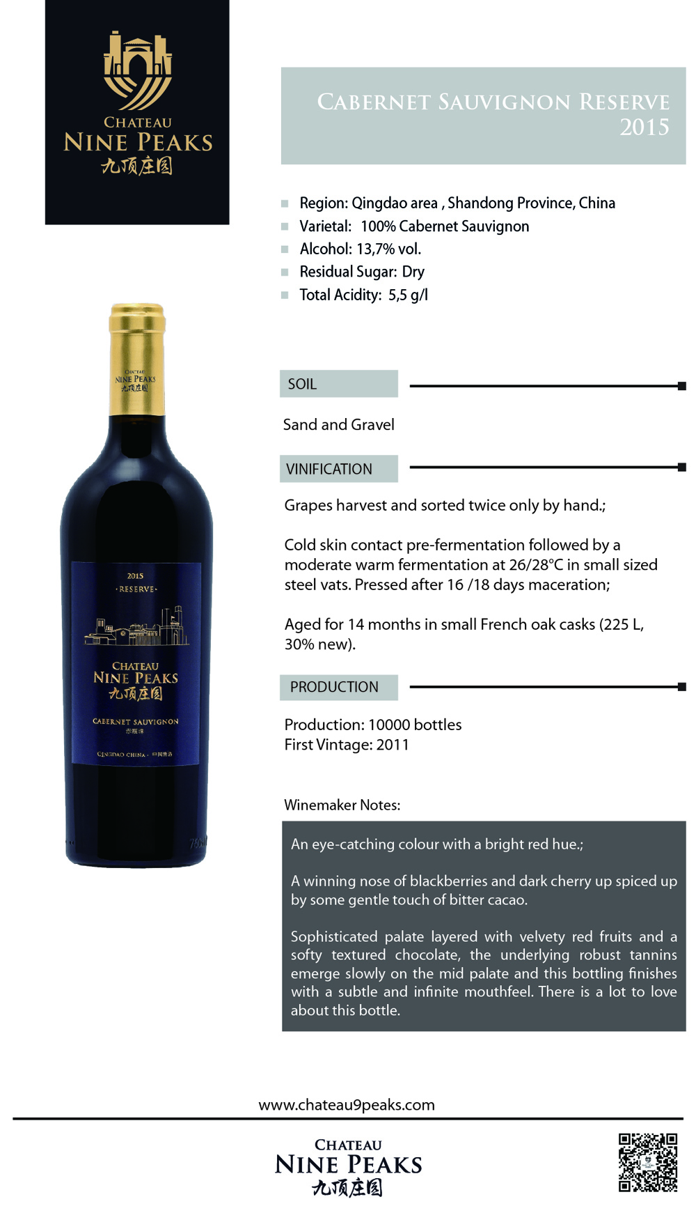 Chateau Nine Peaks, Cabernet Sauvignon Reserve